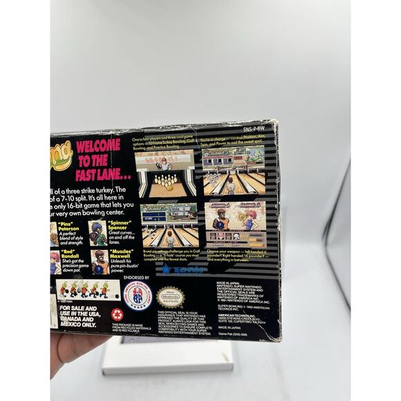 Super Bowling Super Nintendo SNES With Original Box + Protector - Picture 7 of 16